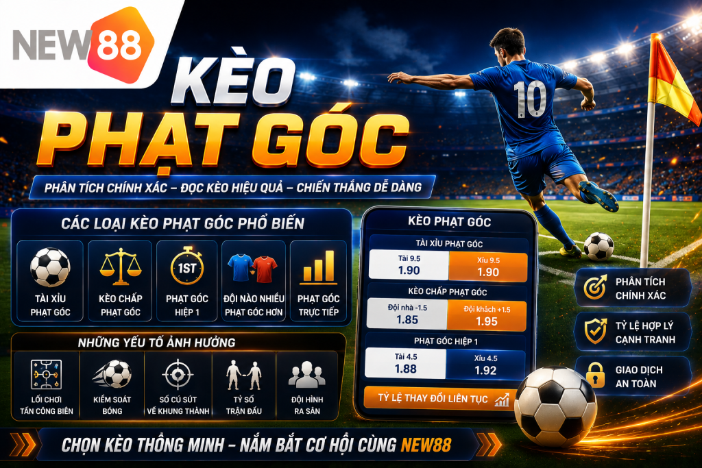 Thông tin về kèo phạt góc chi tiết tại trang New88